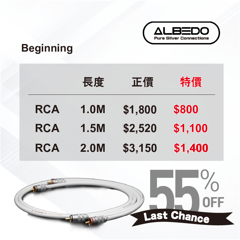 ALBEDO<br>Beginning RCA 訊號線