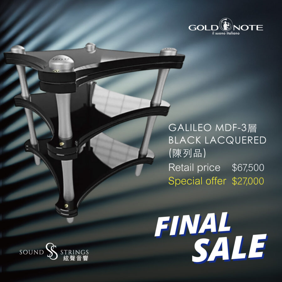 GOLD NOTE<br>GALILEO MDF-3層 BLACK LACQUERED (陳列品)